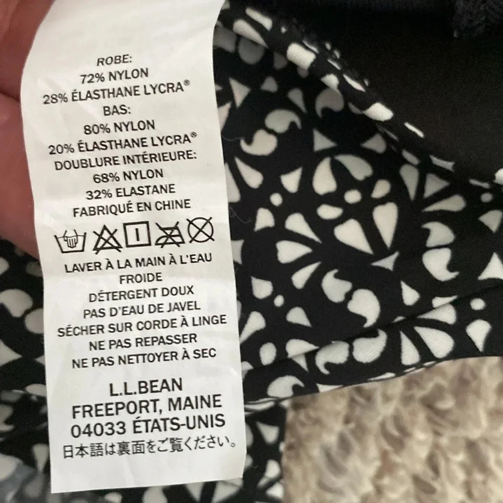 L.L. Bean Slimming Skirted One-Piece Swimsuit - UPF 40+, 10 Regular - Picture 6 of 12